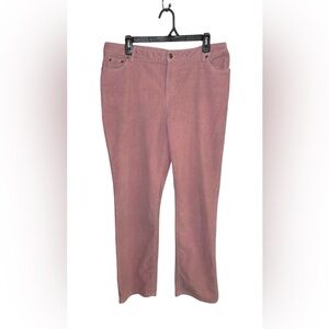 Liz Claiborne Stylish Pink Corduroy Pants Size 14